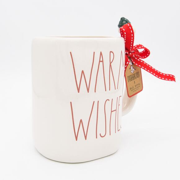 Rae Dunn Peanuts Mug, Warm Wishes Snoopy 16oz Ceramic Coffee Cup - Picture 3 of 10